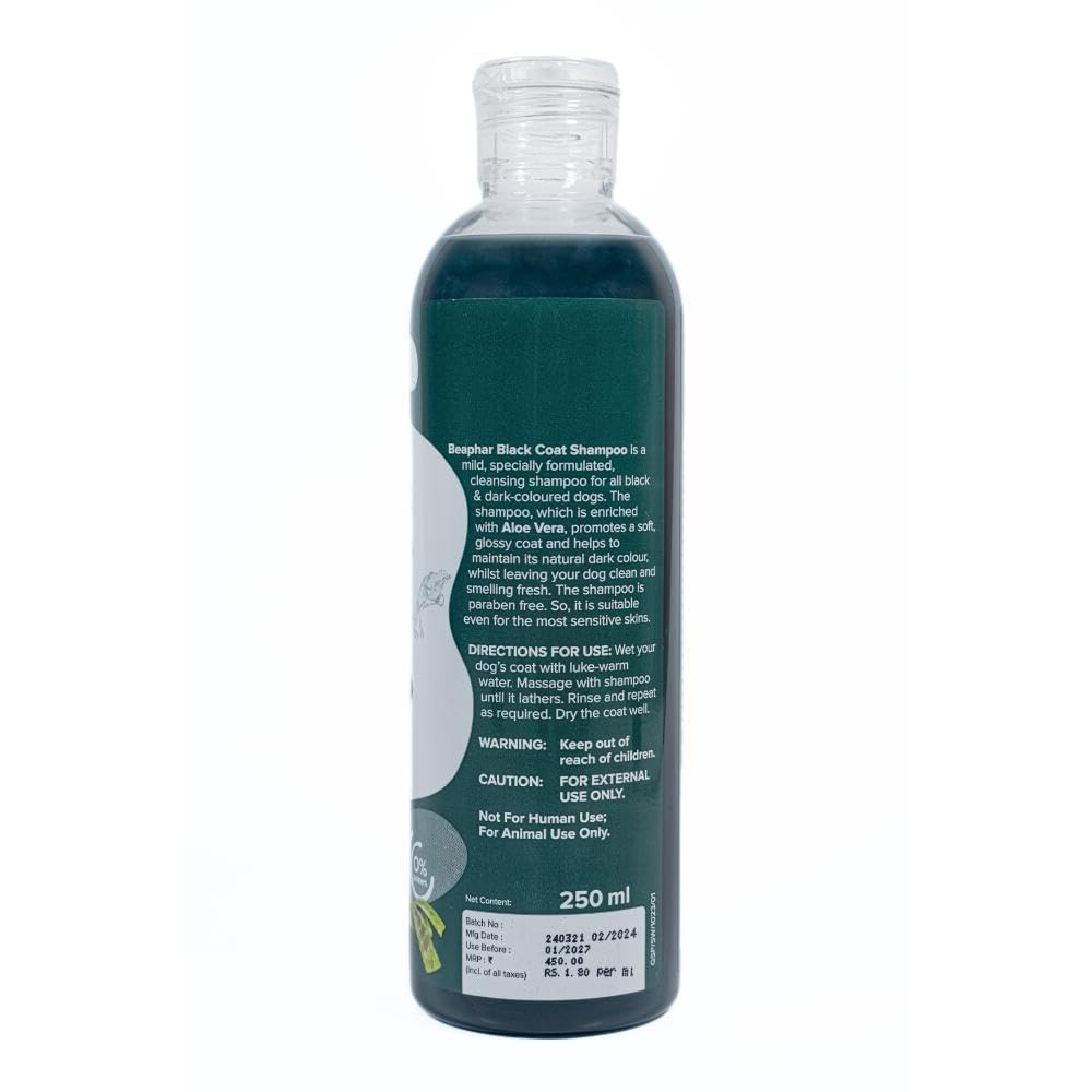 Beaphar Shampoo Aloe Vera for Black Fur - 250ml