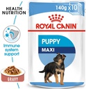 Royal Canin Size Health Nutrition Maxi Puppy Wet Food Pouches - 10 x 140g