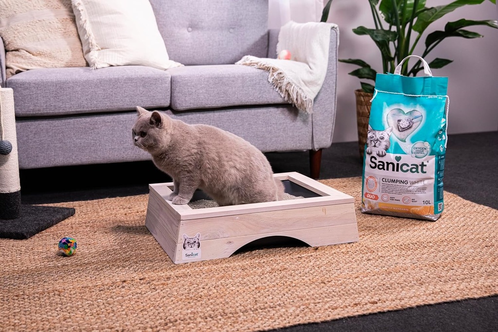 SANICAT Clumping White Duo Cat Litter - 10L