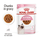 Royal Canin Feline Health Nutrition Kitten Gravy Wet Food Pouches - 12 x 85g