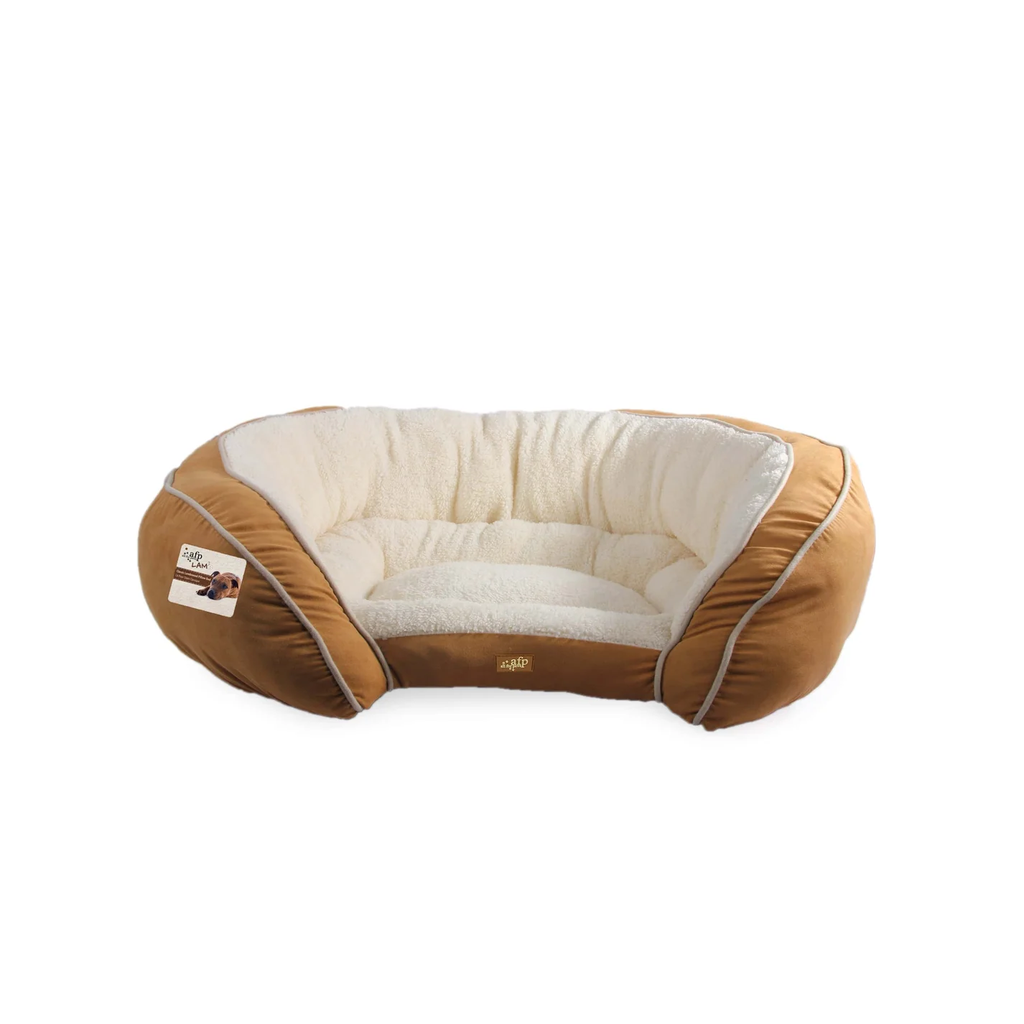 All For Paws Luxury Lounge Bed Medium/Tan