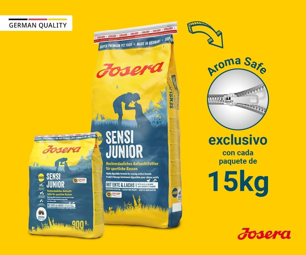 Josera Sensi Junior Salmon & Duck Dry Dog Food for Young Dogs - 15kg