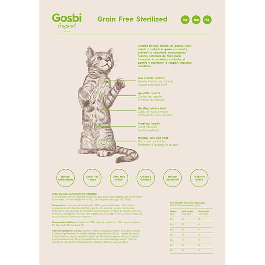 Gosbi Original Cat Grain Free Sterilized - 3kg