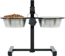 Zolux Adjustable Stand with Stainless Steel Dog Bowls - 0.7L_1