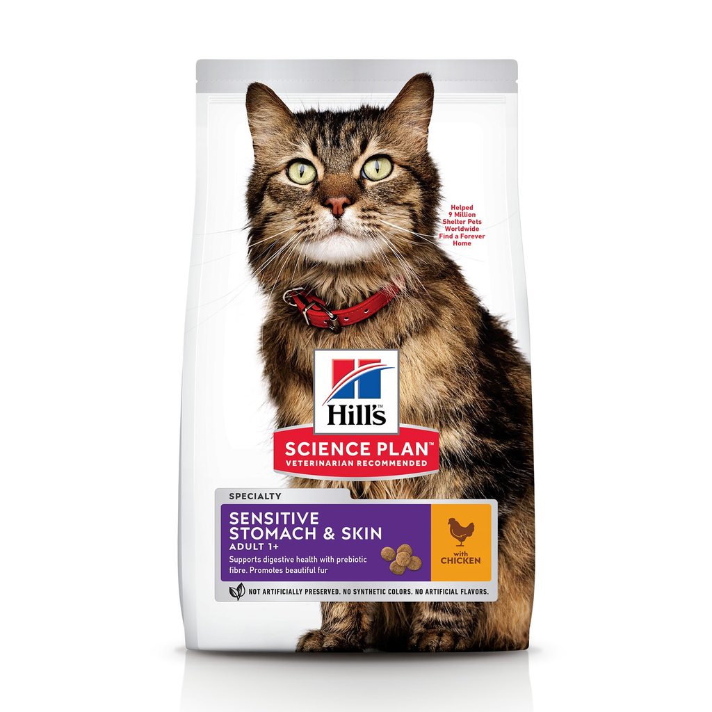 Hill’s: Science Plan Sensitive Stomach & Skin Adult Cat Food - 1.5 Kg | Chicken