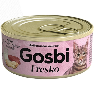 Gosbi: Fresko Kitten Wet Food Can - 70g | Tuna with Chicken and Milk