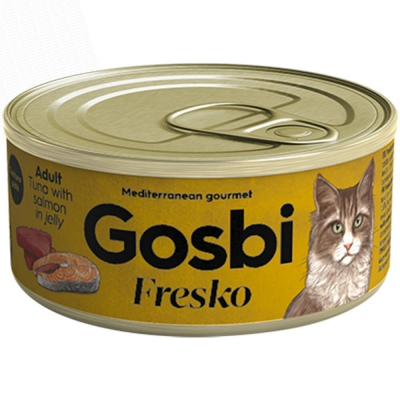 Gosbi: Fresko Adult Cat Wet Food Can - 70g | Tuna with Salmon