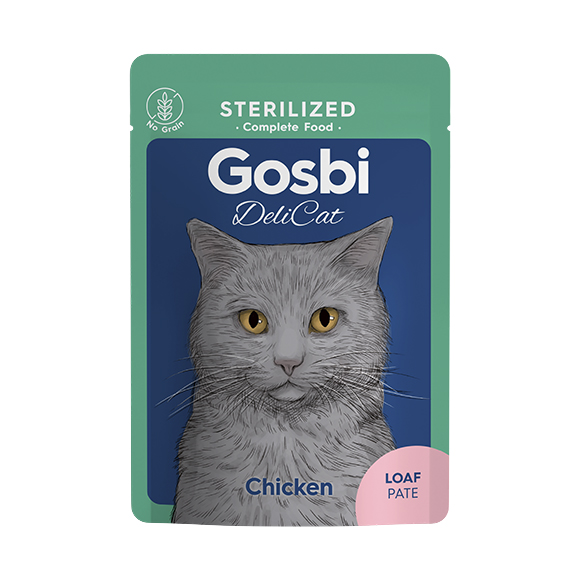 Gosbi: Delicat Adult Cat Sterilized Treat in Pouch - 70g | Chicken Loaf