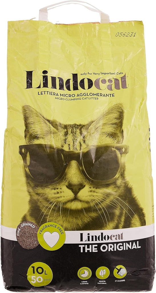 LindoCat Natural Bentonite The Original - 10L (Fragrance-Free)