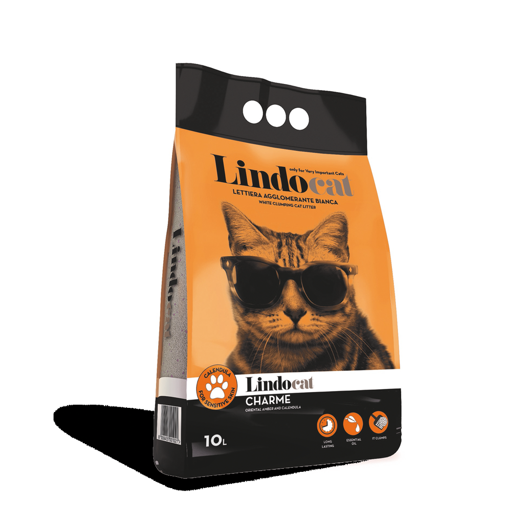 LindoCat White Bentonite Charme - 10L (Amber Fragrance)