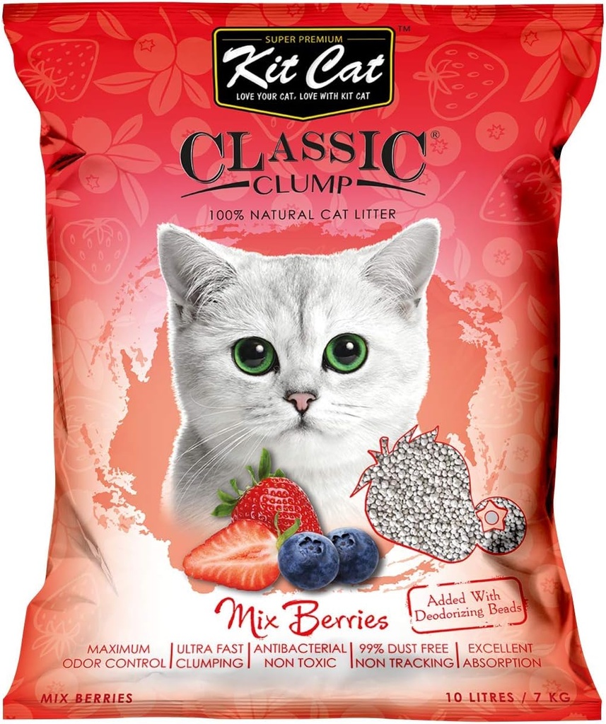 Kit Cat: Classic Clump - 10L | Mix Berries Fragrance