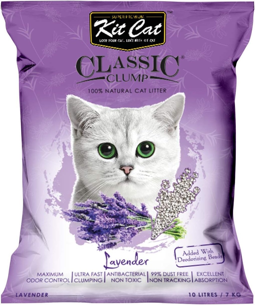 Kit Cat: Classic Clump - 10L | Lavender Fragrance