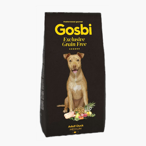 Gosbi: Exclusive Grain Free Adult Dog Medium Breed - 3kg | Duck