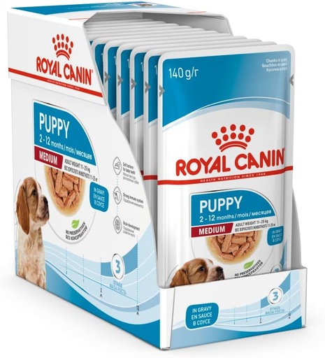 Royal Canin: Size Health Nutrition Medium Puppy Wet Food Pouch - 140g