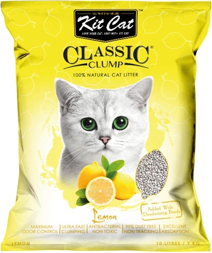 Kit Cat: Classic Clump - 10L | Lemon Fragrance