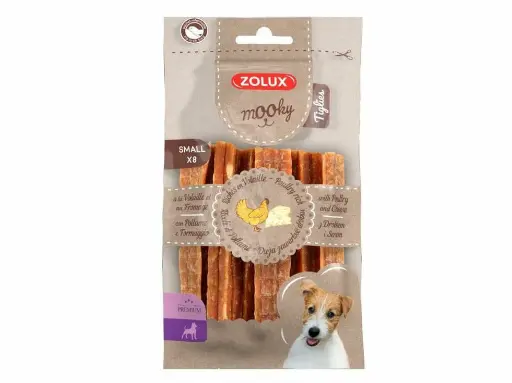 Zolux: Mooky Premium Tiglies Small - 8 Pcs | Chicken & Cheese