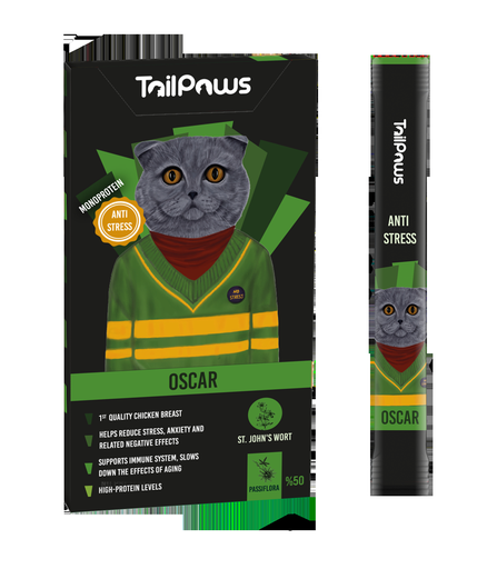 Tail Paws Oscar Anti Stress Packs Box - 75g